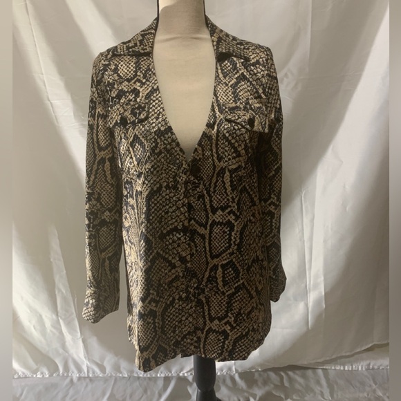 MOSSMAN The venomous shirt black and tan print size 2 - Picture 4 of 12